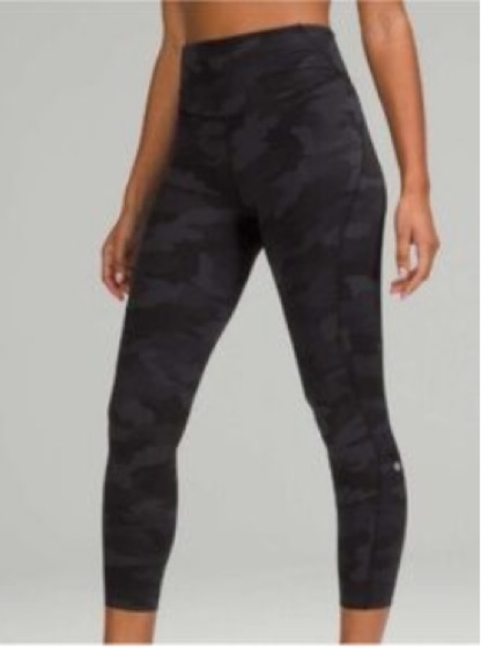Lululemon Power Thru High Rise Tight Leggings Black Camo Sz 0